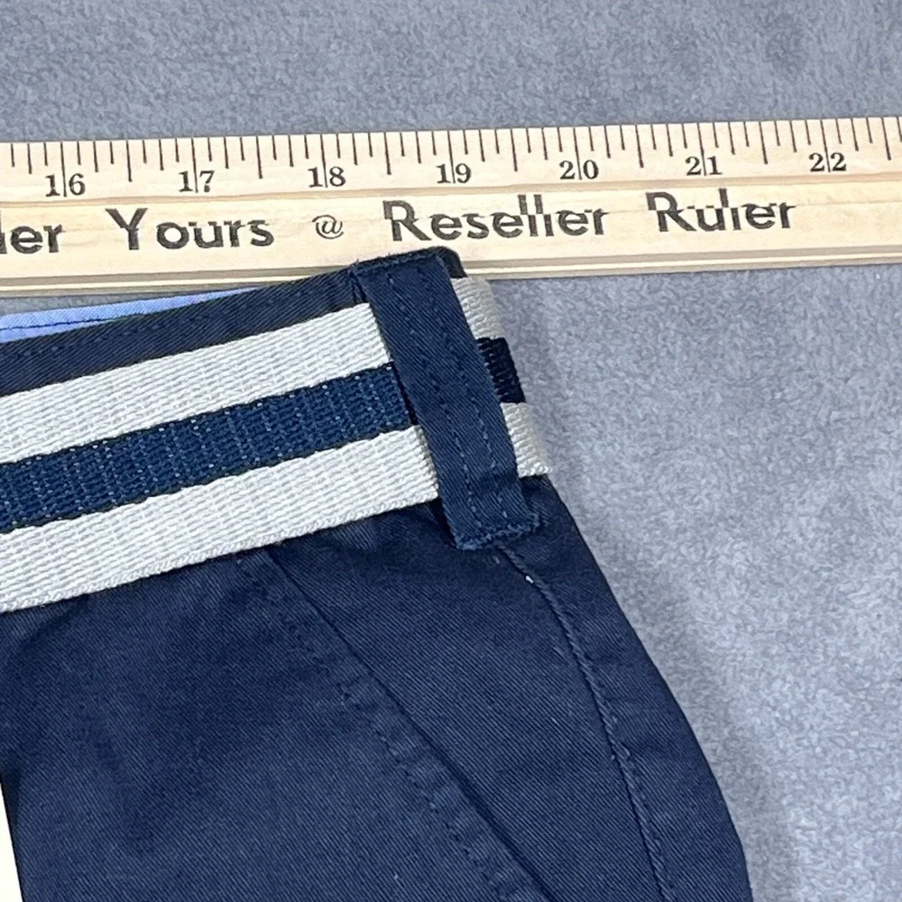 Islandia Men's Shorts 40 Navy Cotton Belted Flat Front Casual Summer NWT **READ* - Picture 10 of 14